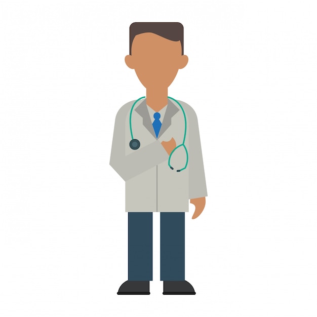 dibujos animados de avatar médico