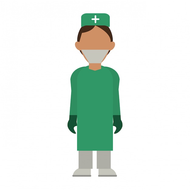 dibujos animados de avatar médico