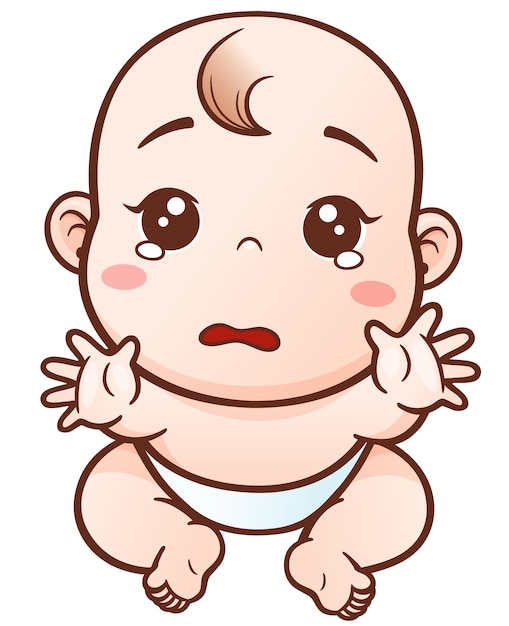 Dibujos animados bebé llorando