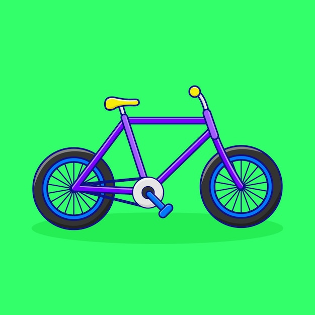 Vector dibujos animados de bicicletas púrpuras