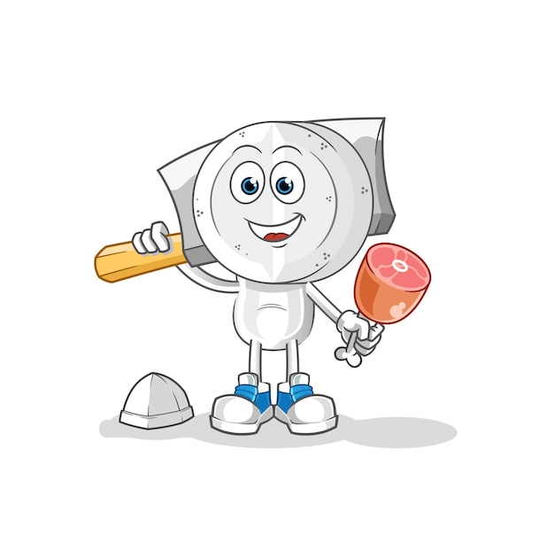 Dibujos animados de cabeza de tableta de medicina Ilustración de carnicero. vector de caracteres