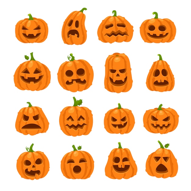 Dibujos animados de calabaza de halloween