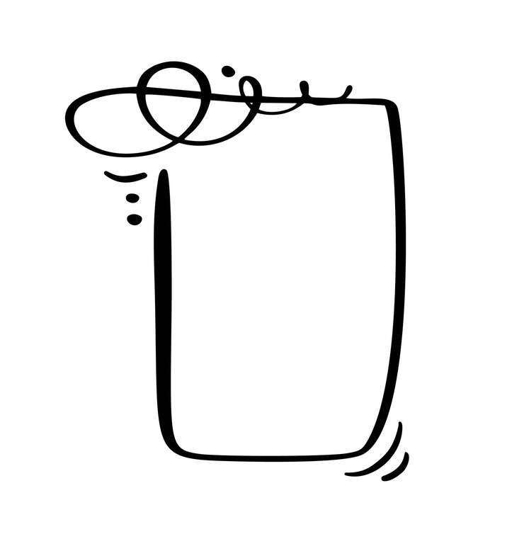 Vector dibujos animados de caligrafía cita icono de burbuja de diálogo marco de texto dibujado a mano o plantilla de cuadro