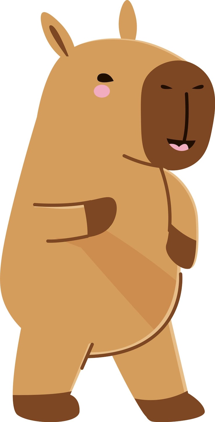 Vector dibujos animados de capybara bailando