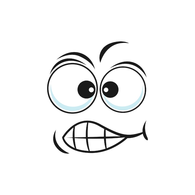 Dibujos animados cara vector vergüenza emoji sentimientos