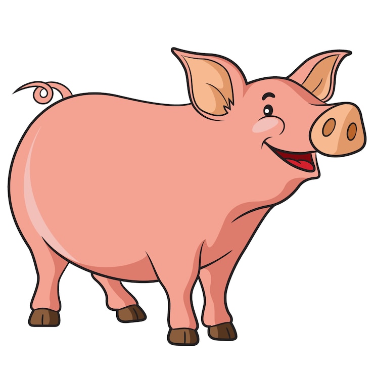 Vector dibujos animados de cerdo