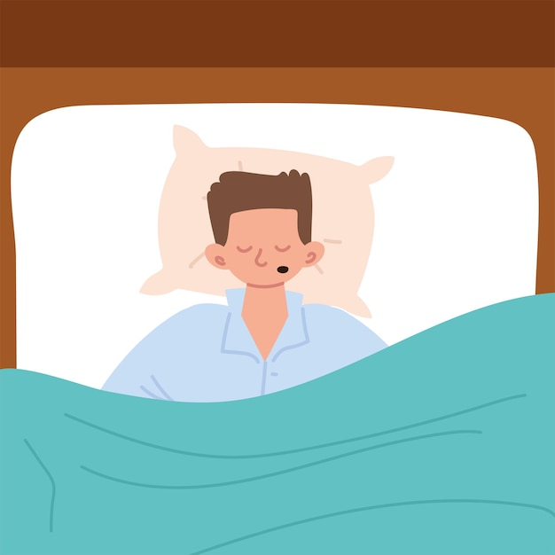 Dibujos animados de chico durmiendo | Vector Premium Dibujos animados de chico durmiendo | Vector Premium