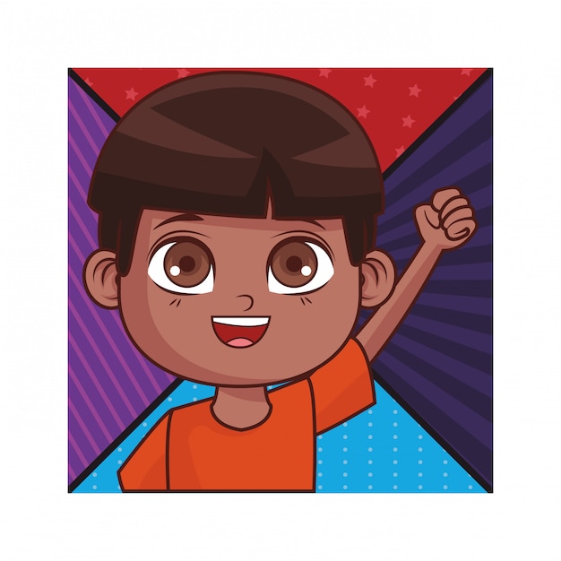 Dibujos animados de chico lindo