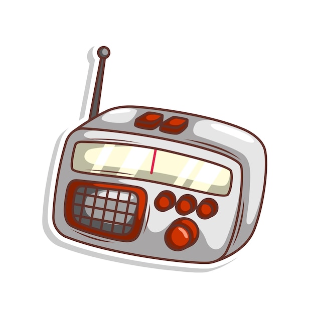 dibujos animados clásicos de ilustración de radio