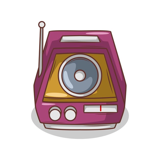 dibujos animados clásicos de ilustración de radio