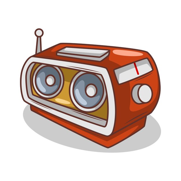 dibujos animados clásicos de ilustración de radio