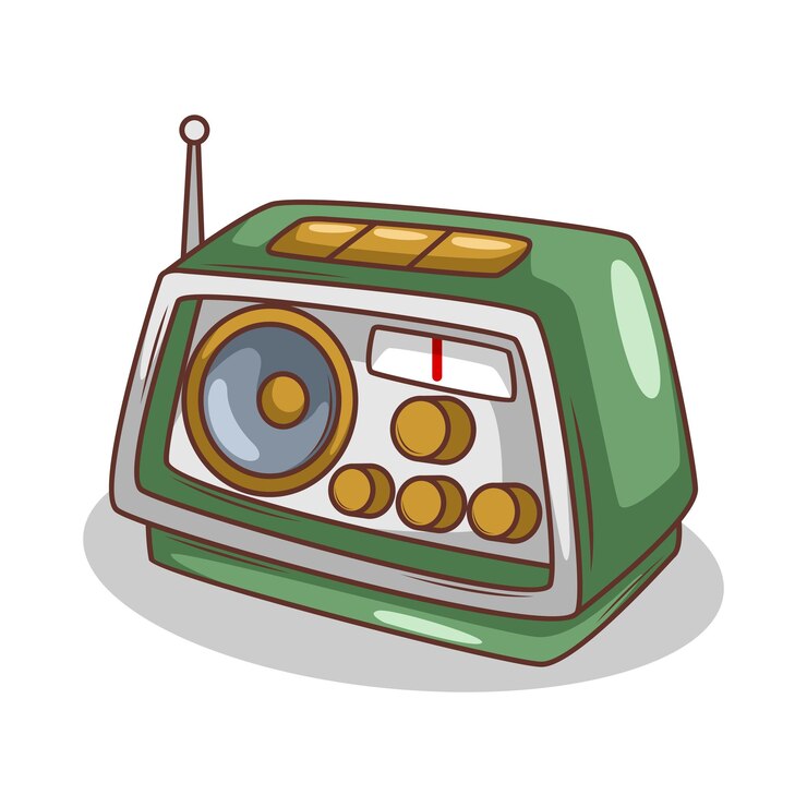 Vector dibujos animados clásicos de ilustración de radio