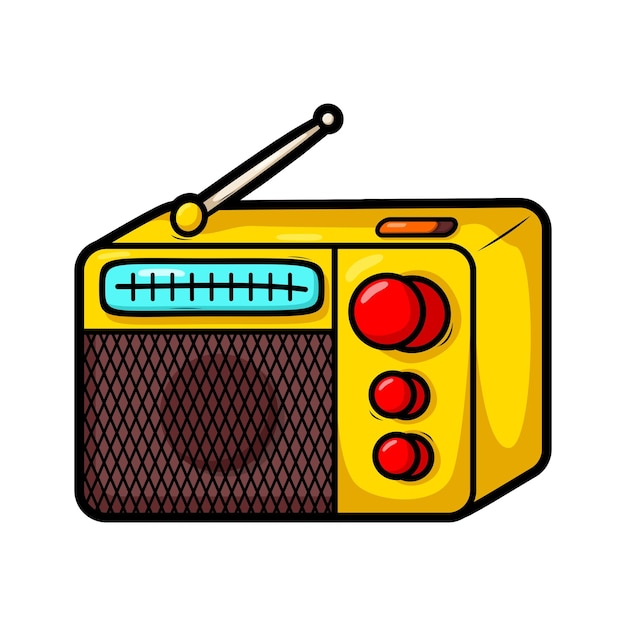 dibujos animados clásicos de ilustración de radio