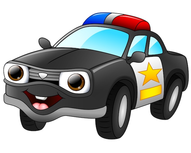 Dibujos animados de coche de policía