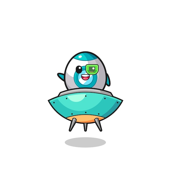 dibujos animados de cohetes montando una futura nave espacial