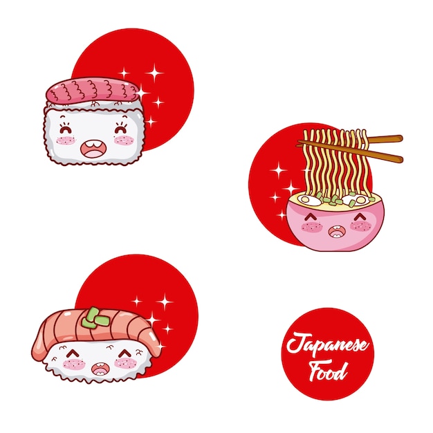 Dibujos animados de comida japonesa