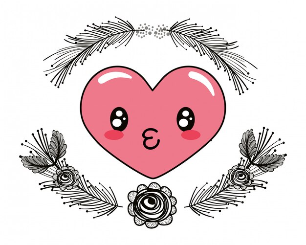 Dibujos animados de corazón de amor