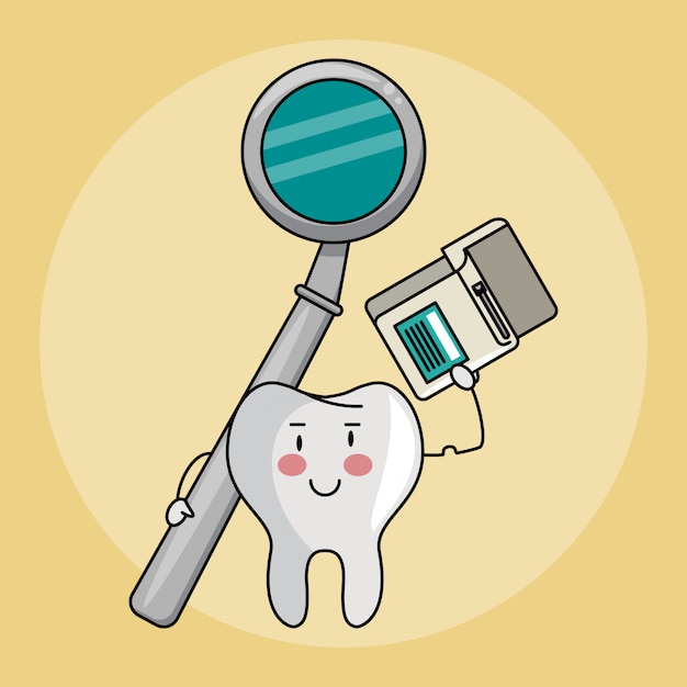 Dibujos animados de cuidado dental