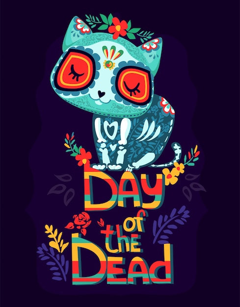 Dibujos animados del día de los muertos