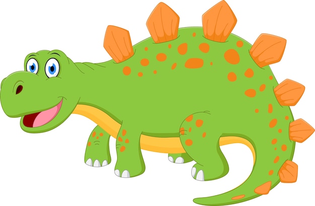 Dibujos animados de dinosaurios feliz