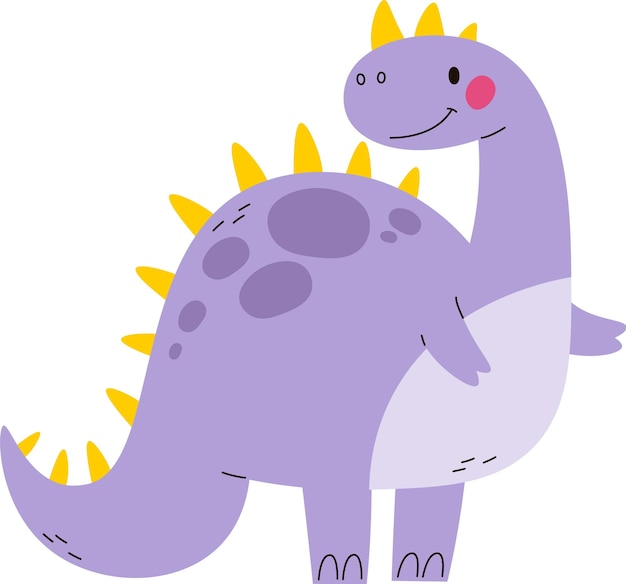 Dibujos animados de dinosaurios de pie
