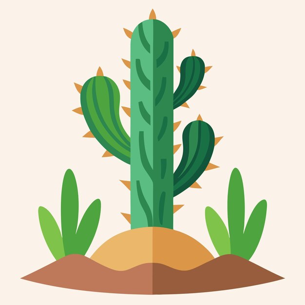 dibujos animados de diseño de clipart de plantas del desierto dibujo de ilustración