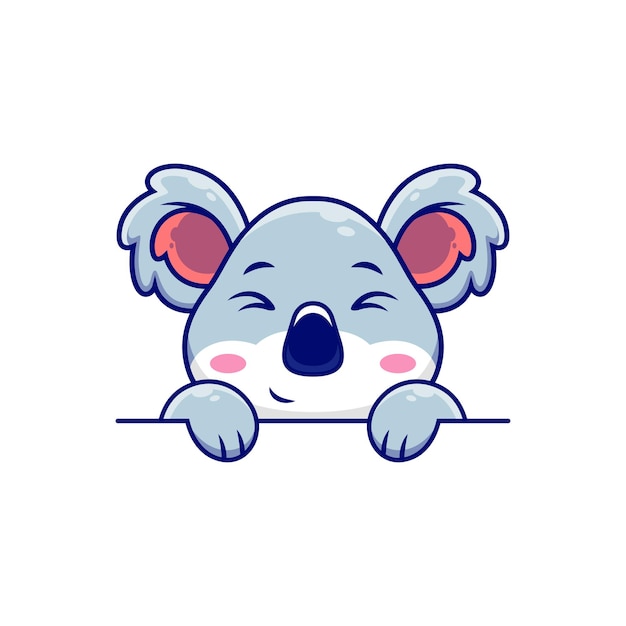 Dibujos animados divertidos koala con dulce sonrisa