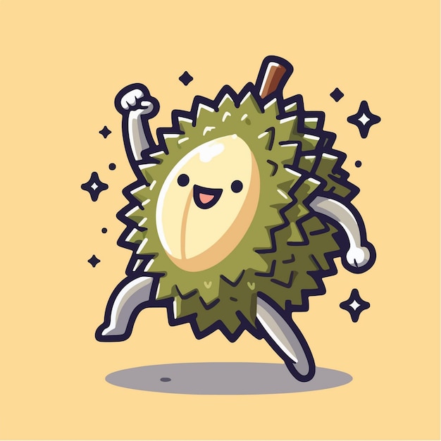 Vector dibujos animados de durian