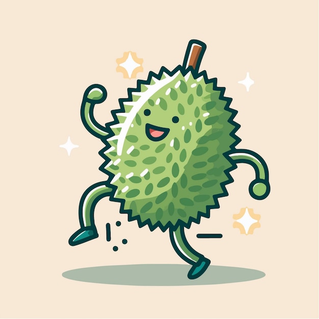 Vector dibujos animados de durian