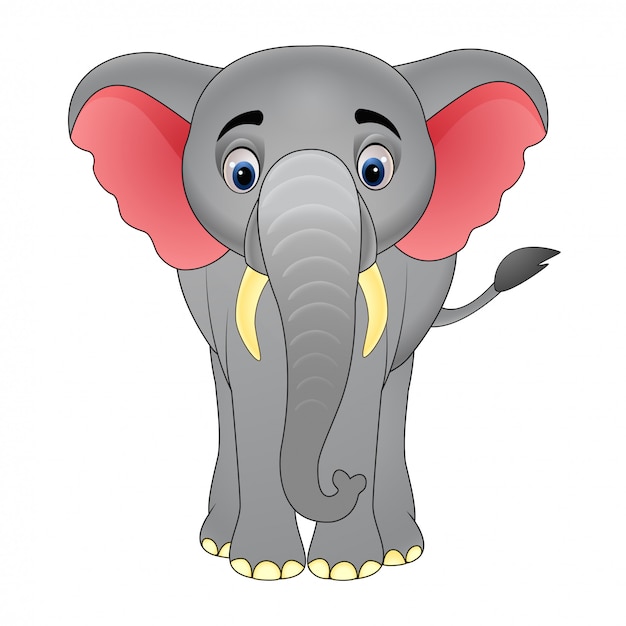 Dibujos animados de elefante feliz
