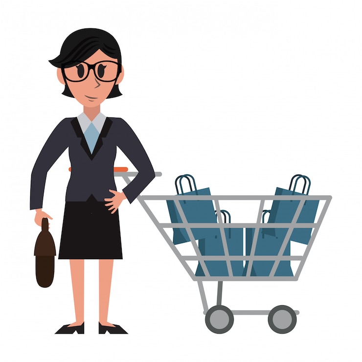 Vector dibujos animados de empresaria ejecutiva