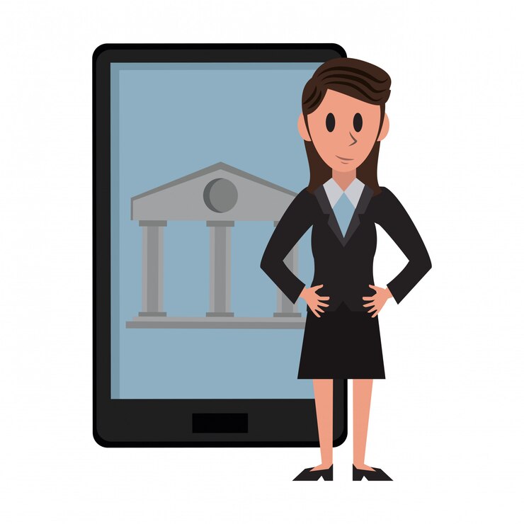 Vector dibujos animados de empresaria ejecutiva