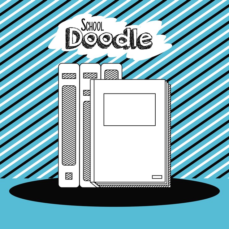 Vector dibujos animados de escuela doodle