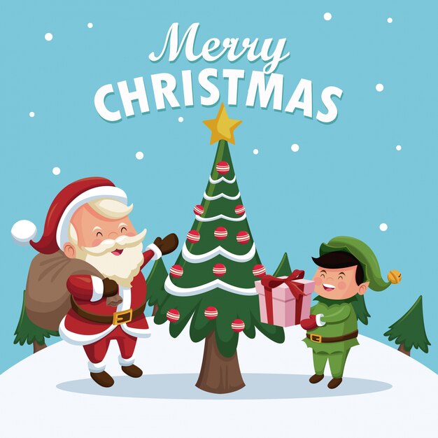 Dibujos animados de feliz Navidad