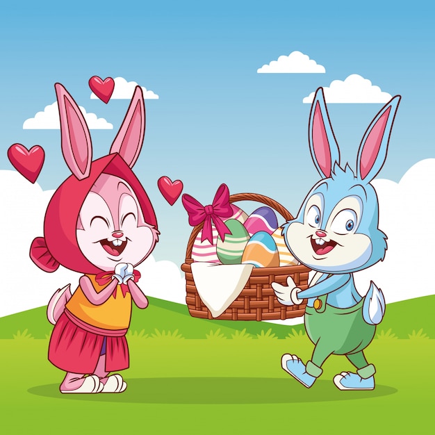 Dibujos animados feliz pascua