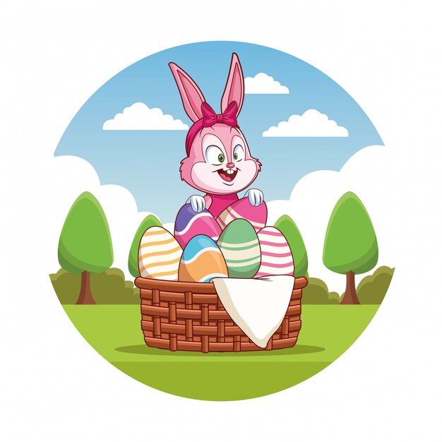 Dibujos animados feliz pascua