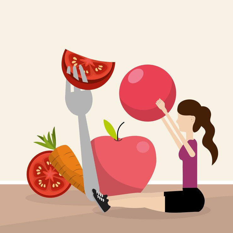 Vector dibujos animados de fitness de salud