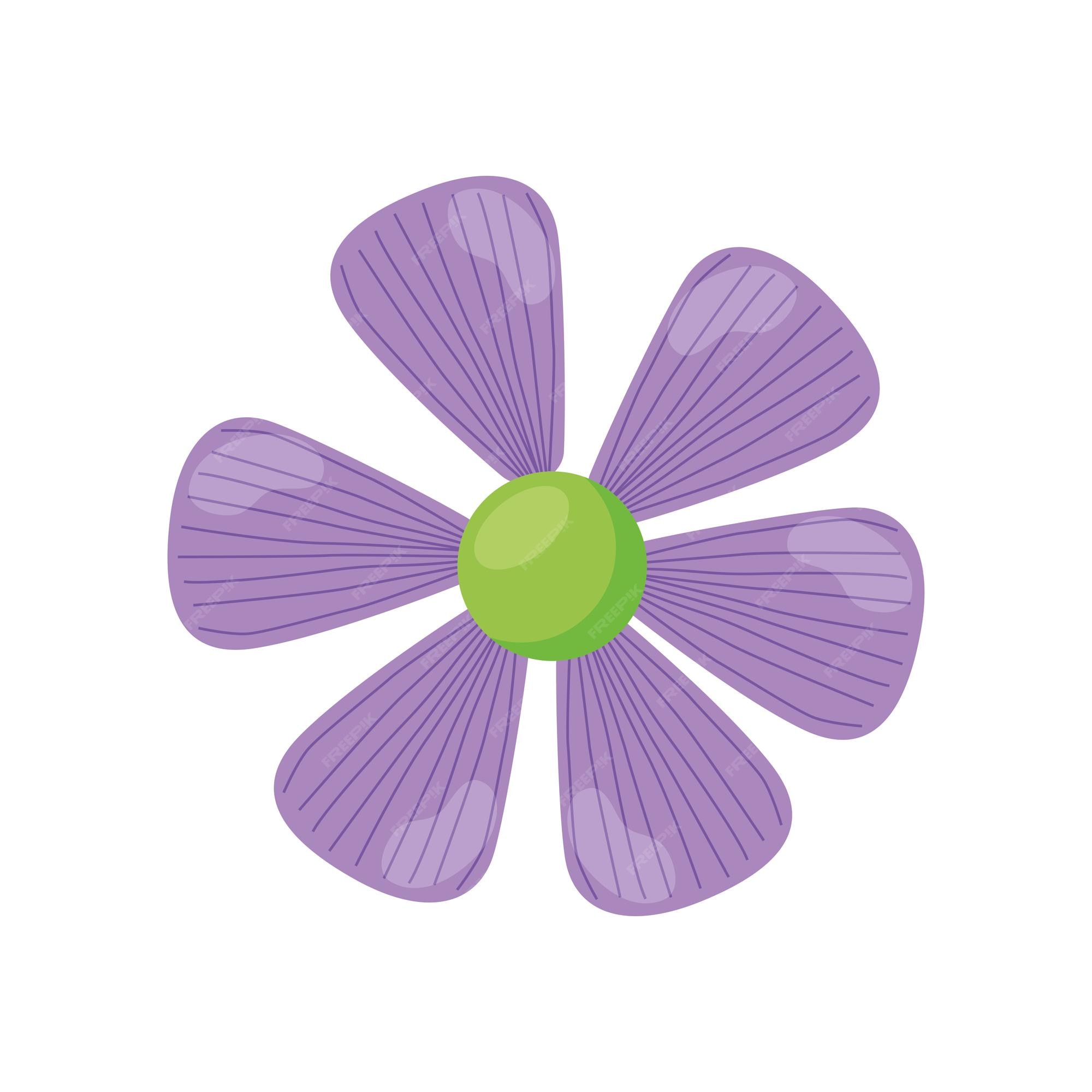 Dibujos animados de flor violeta aislado sobre fondo blanco ilustración vectorial ilustración vectorial | Vector Premium Dibujos animados de flor violeta aislado sobre fondo blanco ilustración vectorial ilustración vectorial | Vector Premium