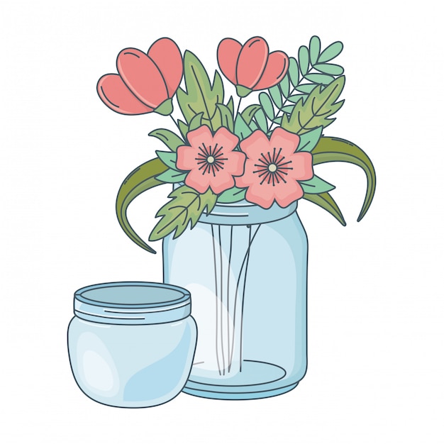 Vector dibujos animados de flores de naturaleza floral
