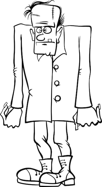 dibujos animados de frankenstein para colorear libro
