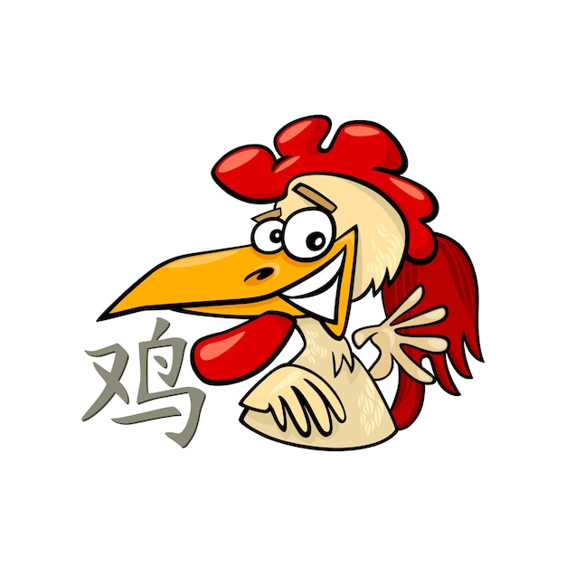 Dibujos animados de gallos divertidos
