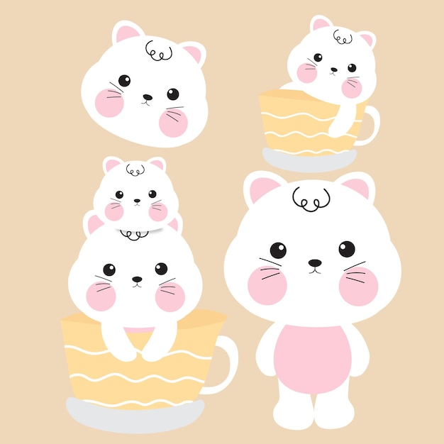 dibujos animados de gatos lindos
