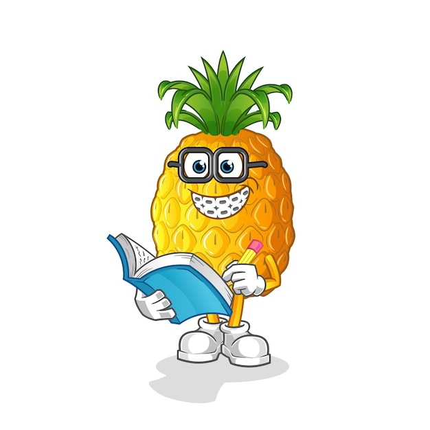 Dibujos animados de geek de piña