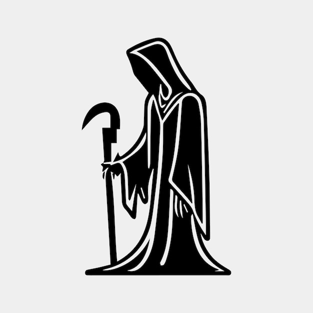 Dibujos animados Grim Reaper vector diseño tatuaje