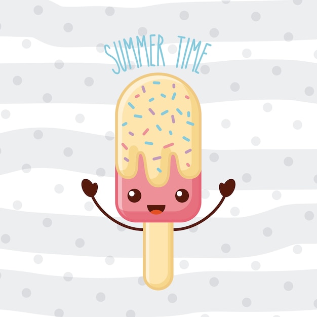 Dibujos animados de helados de verano