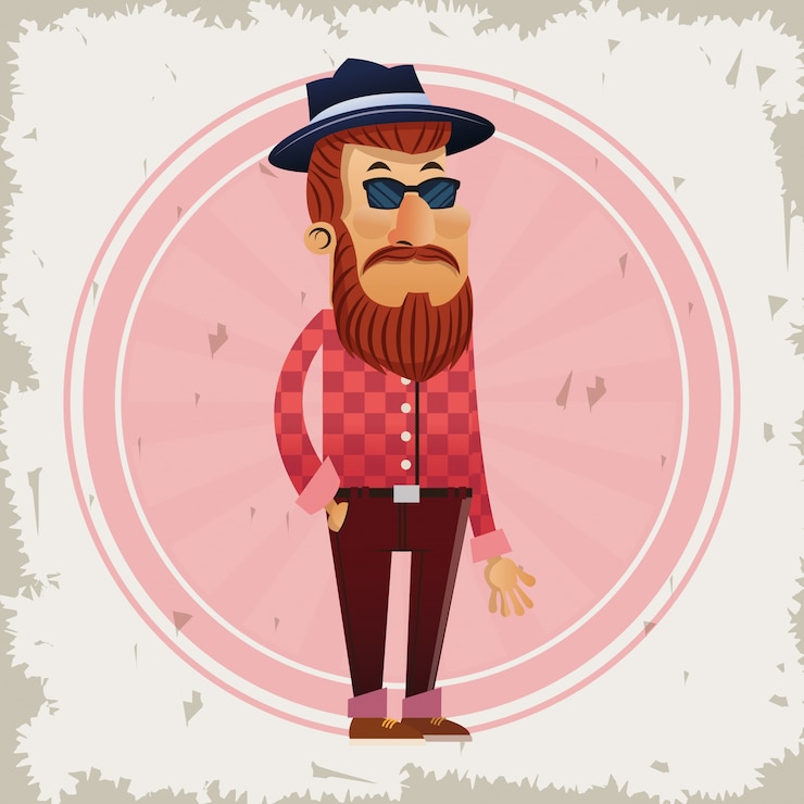 Vector dibujos animados de hombre inconformista