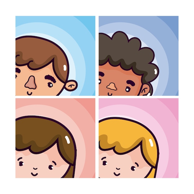 Dibujos animados de hombre y mujer