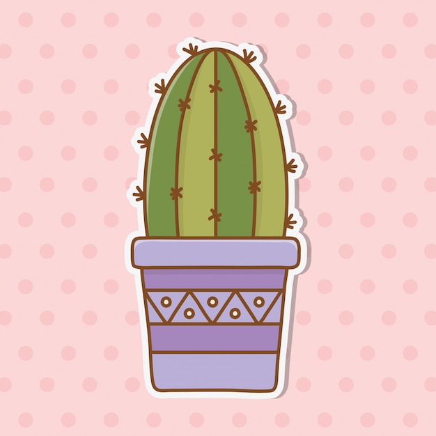 Dibujos animados icono de cactus