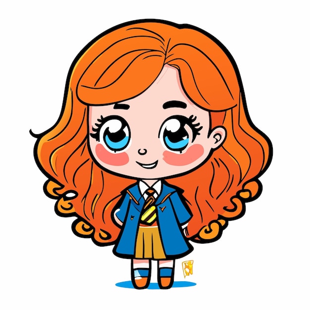 dibujos animados de ilustración de vector de hermione granger