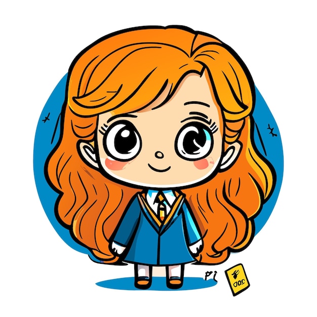 Vector dibujos animados de ilustración de vector de hermione granger